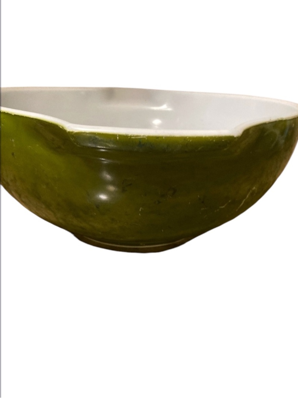 Vintage PYREX "SHENANDOAH " PATTERN, CINDERELLA big bowl green